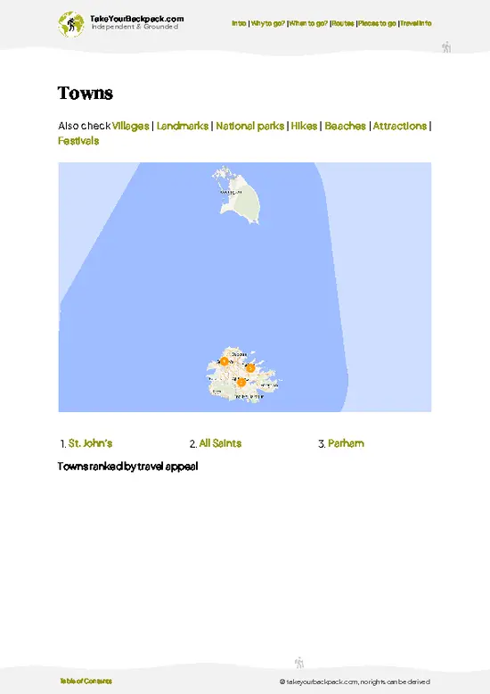 example page 6 from our offline Travel Guide for Antigua and Barbuda